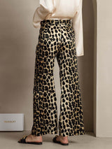 [Leopard] SilkSilky-FR 19Momme Soie Womens Pants 002,