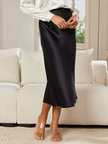 SilkSilky-FR-19Momme-Pure-Soie-Skirt-Noir-001