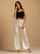 [Blanc] SilkSilky-FR 19Momme Women's Sleep Pants 005