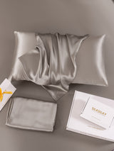 [Gris] SilkSilky-FR 22Momme Pure Soie Pillowcase 004