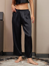 [Noir] SilkSilky-FR Women's Sleep Pants 003