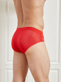 SilkSilky FR Soie Tricotée Mens Underwear Rouge 005