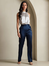 [Gris Clair] SilkSilky-FR Sleeveless Halter Femme T-Shirt 007