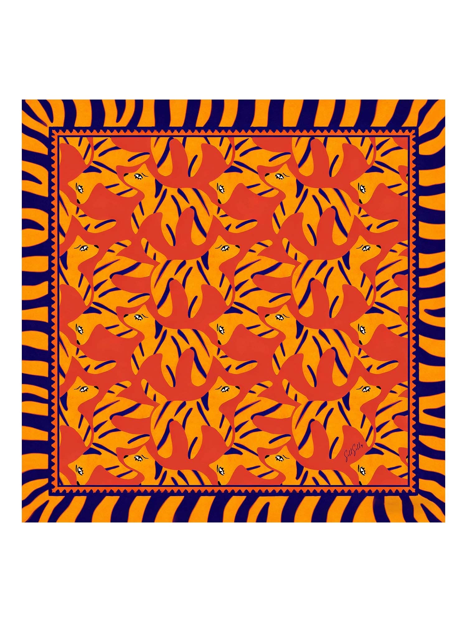 [Chien Orange] SilkSilky-FR Scarf 001