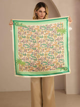 [Crocodile Sable] SilkSilky-FR Scarf 005