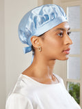 SilkSilky FR Pure Soie Sleep Cap BleuClair 002