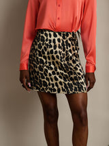 [Leopard] SilkSilky-FR Pure Soie Skirt 003,