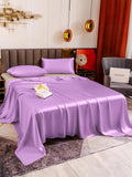 SilkSilky FR 19Momme Pure Soie Bedding Set Lavande 004