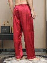 [Rouge] SilkSilky-FR Pure Soie Mens Sleep Bottoms 002,
