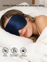 [Bleu Foncé] SilkSilky-FR Masques pour les Yeux 005