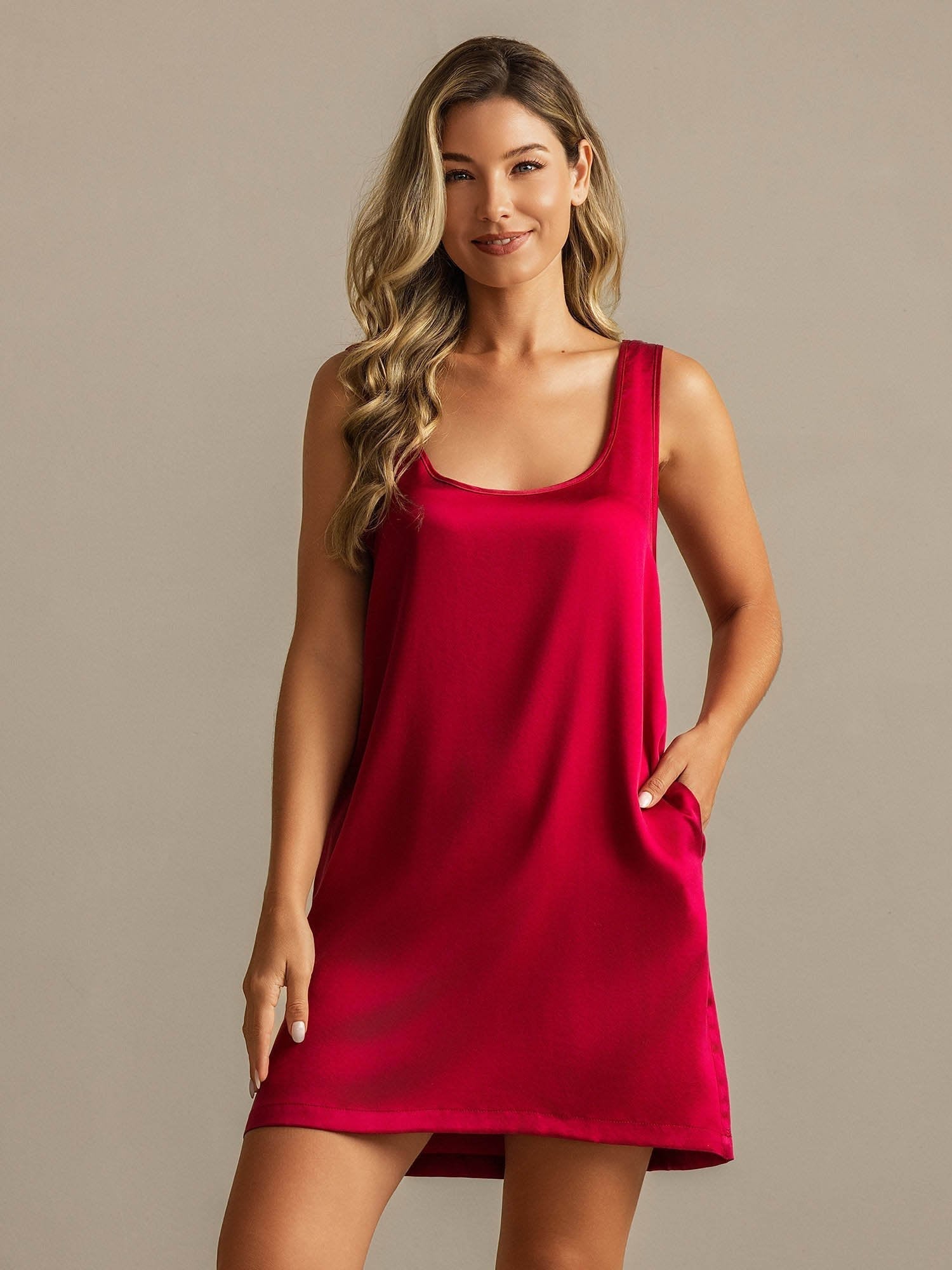 [Rouge Vineux] SilkSilky-FR 19Momme Soie Nightgown 001,