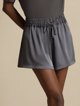 [Gris Foncé] SilkSilky-FR 19Momme Femme Shorts 005