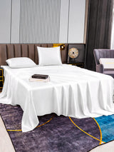 [Blanc] SilkSilky-FR Parure de Lit Soie 005