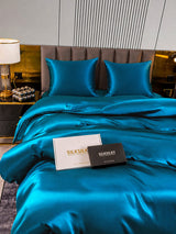 [Bleu Royal] SilkSilky-FR Parure de Lit Soie 002