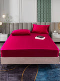 SilkSilky FR 25Momme Pure Soie Bedding Set RougeVineux 002