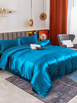 [Bleu Royal] SilkSilky-FR 19Momme Parure de Lit Soie 004