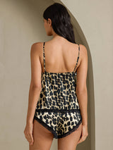 [Leopard] SilkSilky-FR Sleeveless V Neck Ensemble Camisole 002