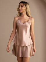[Toscane] SilkSilky-FR Sleeveless V Neck Ensemble Camisole 005