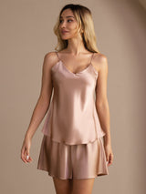 [Toscane] SilkSilky-FR Sleeveless V Neck Ensemble Camisole 003