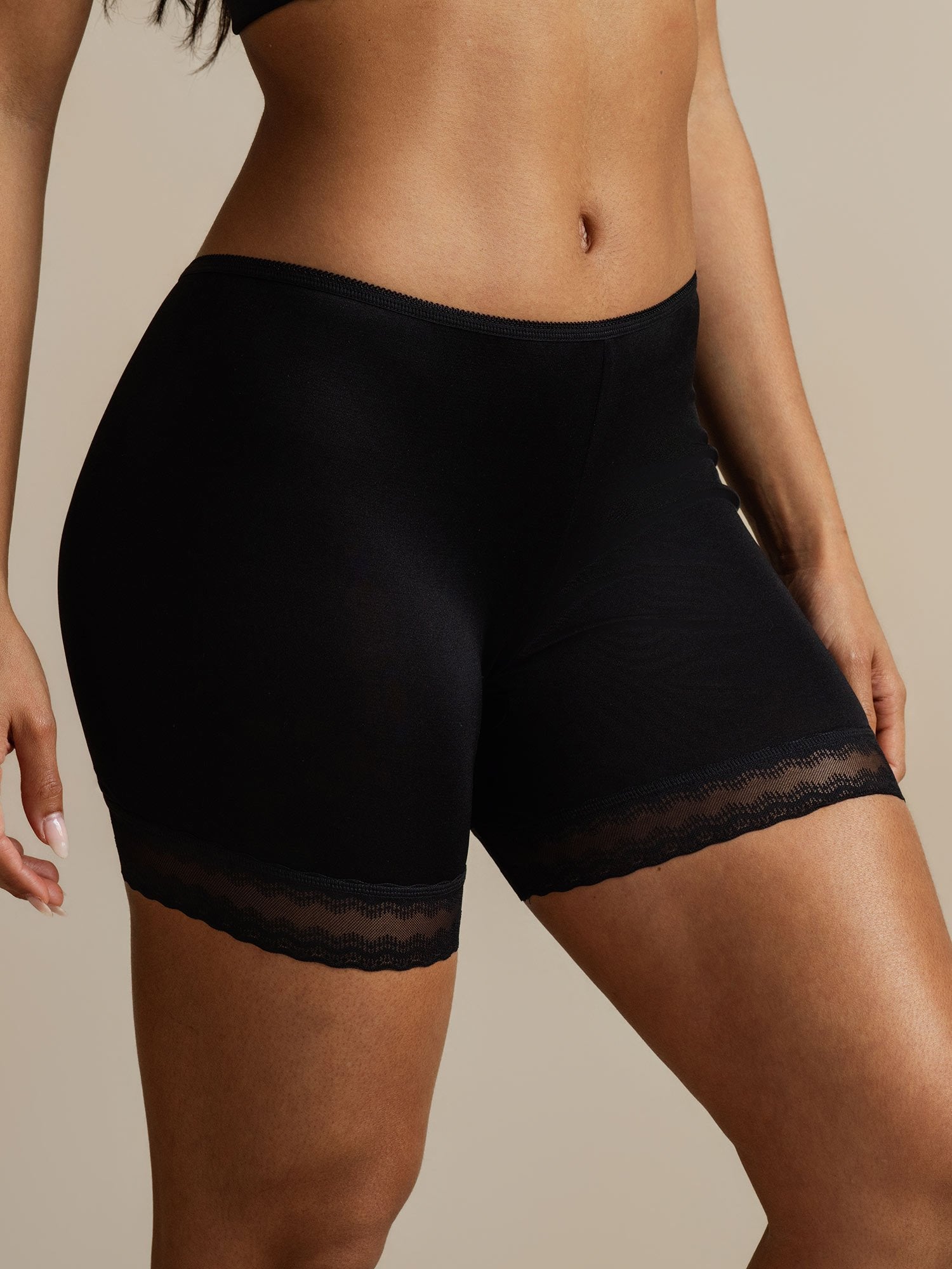 [Noir] SilkSilky-FR Soie Panty 006,