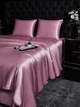 [Mauve Pâle] SilkSilky-FR Parure de Lit Soie 002