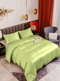 SilkSilky FR 19Momme Pure Soie Bedding Set VertMenthe 001