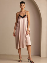 [Toscane] SilkSilky-FR Spaghetti Strap V Neck Robes 004
