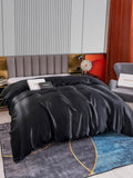 SilkSilky FR 22Momme Pure Soie Duvet Cover Noir 004