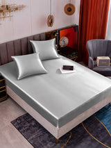 [Argent] SilkSilky-FR Parure de Lit Soie 001