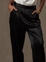 [Noir] SilkSilky-FR 19Momme Soie Womens Pants 003