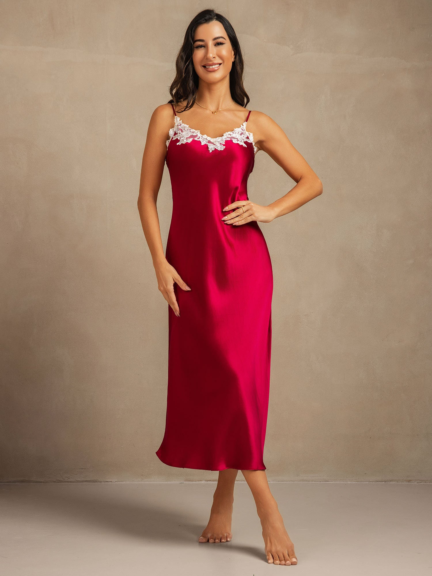 [Rouge Vineux] SilkSilky-FR 19Momme Pure Soie Dress 006
