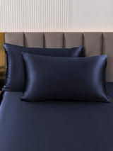 [Bleu Foncé] SilkSilky-FR 22Momme Pure Soie Pillowcase 001