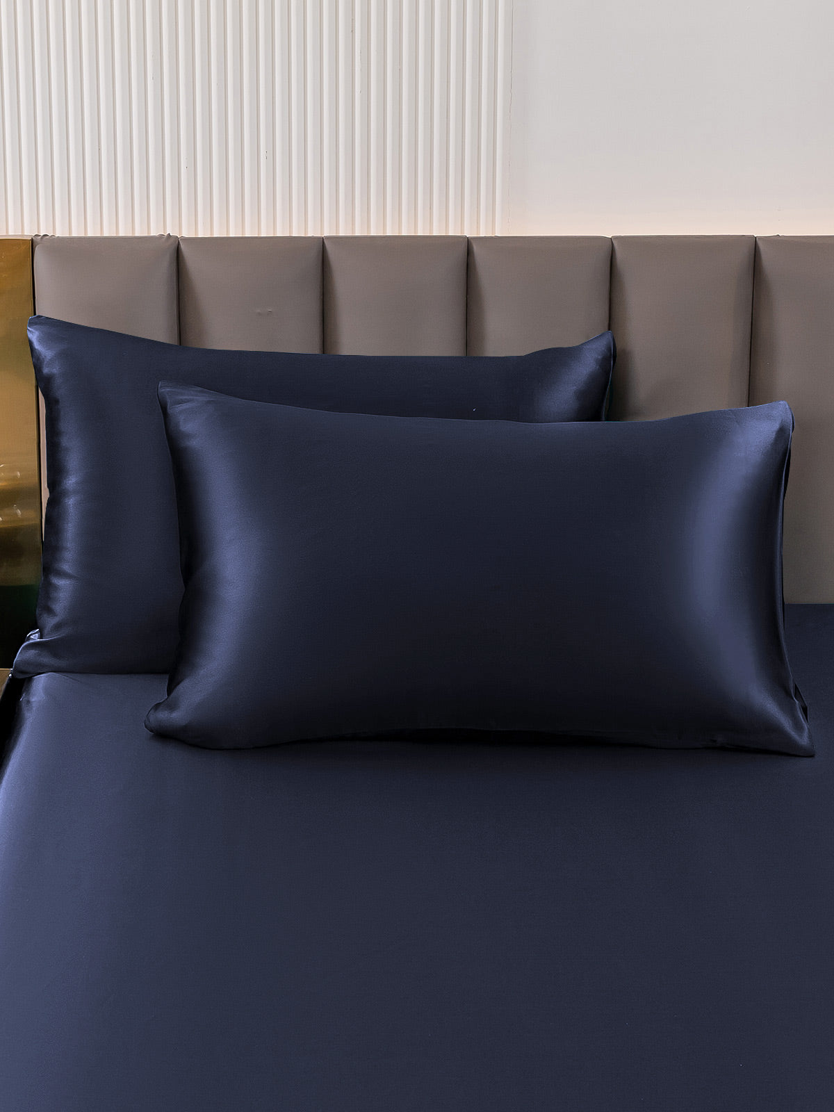 [Bleu Foncé] SilkSilky-FR 22Momme Pure Soie Pillowcase 001