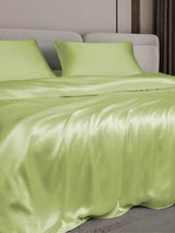 [Vert Menthe] SilkSilky-FR 19Momme Parure de Lit Soie 003