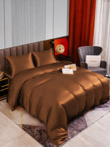 [Café] SilkSilky-FR Parure de Lit Soie 002