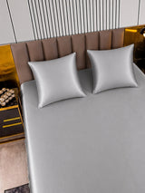 [Argent] SilkSilky-FR Parure de Lit Soie 005