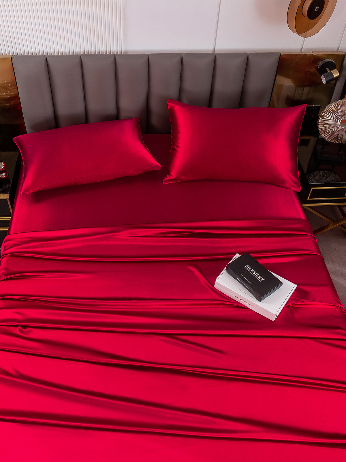 [Rouge Vineux] SilkSilky-FR 19Momme Pure Silk Bedding Set 007