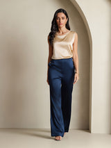 [Champagne] SilkSilky-FR Sleeveless Round Neck Top À Fines Brides 006