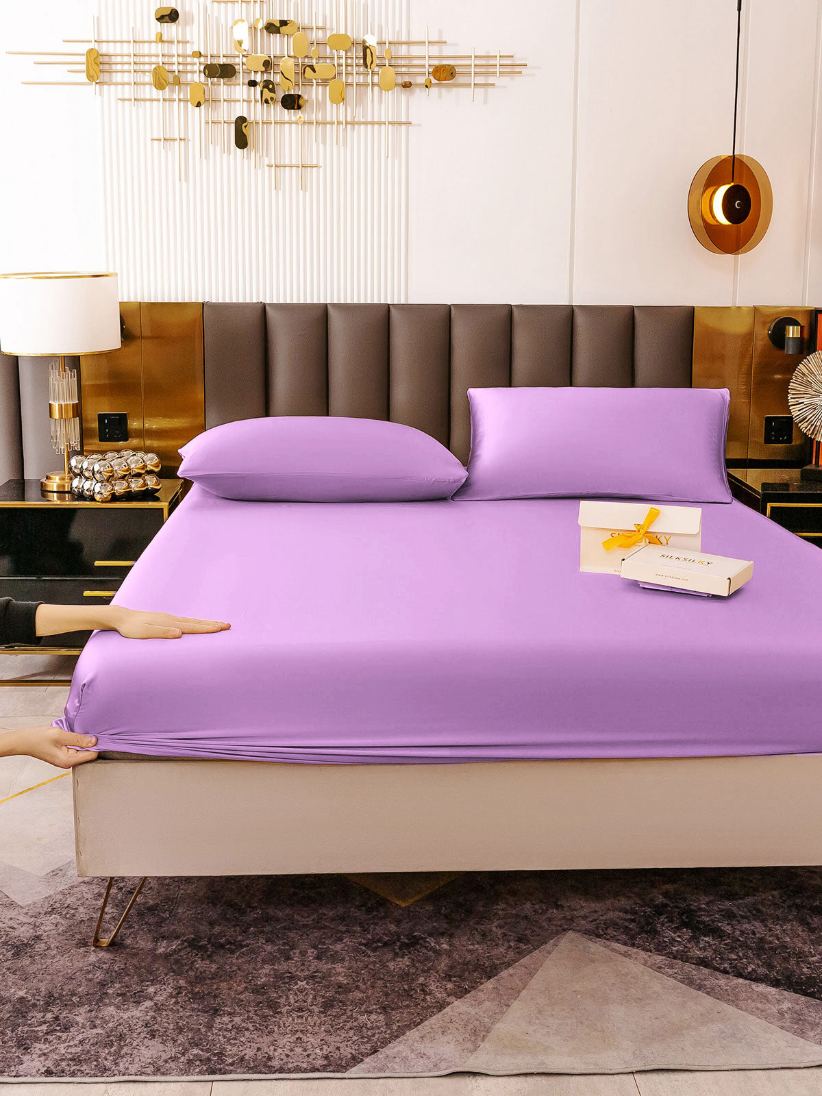 [Lavande] SilkSilky-FR 19Momme Pure Soie Bedding Set 006