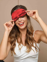 [Rouge Foncé] SilkSilky-FR Masques pour les Yeux 004