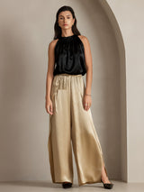 [Champagne] SilkSilky-FR 19Momme Soie Womens Pants 013