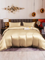 [Beige] SilkSilky-FR 19Momme Parure de Lit Soie 005