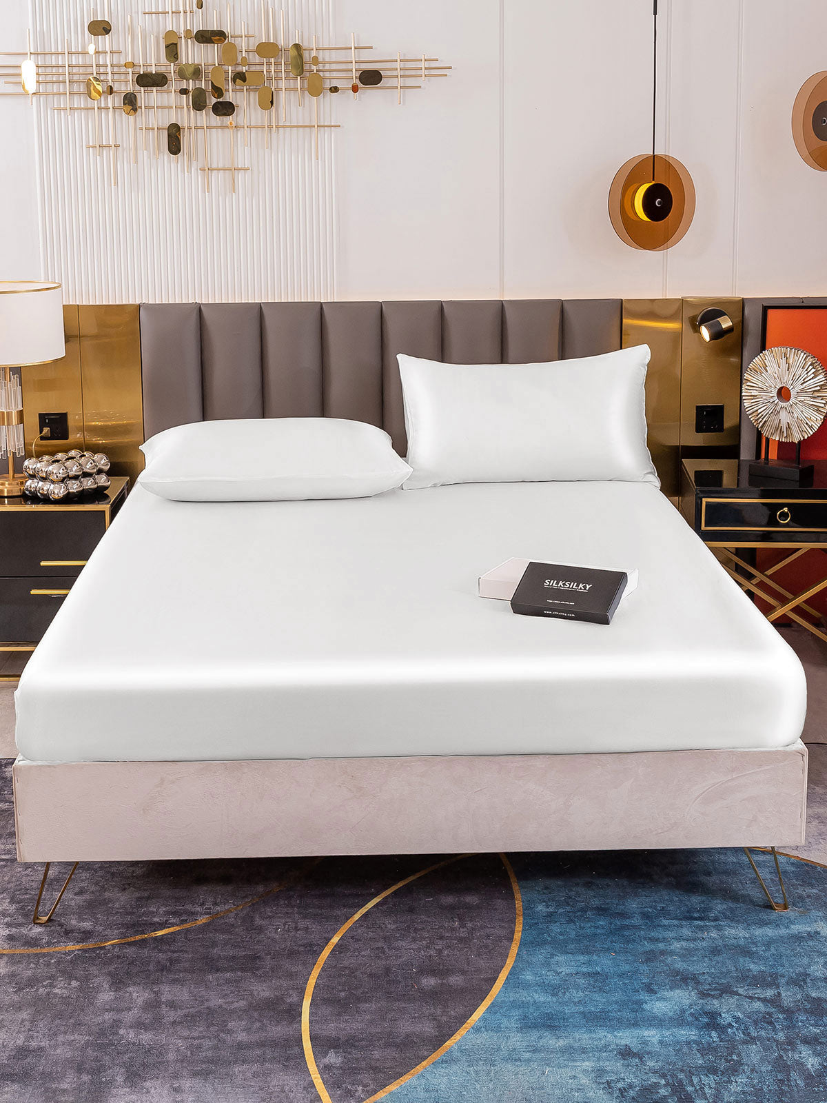 [Blanc] SilkSilky-FR 19Momme Pure Soie Bedding Set 002
