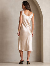[Beige] SilkSilky-FR Sleeveless Robes 002