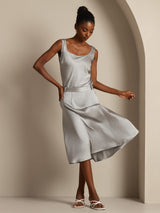 [Gris Griffin] SilkSilky-FR Sleeveless Top À Fines Brides 006
