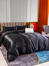 [Noir] SilkSilky-FR 22Momme Parure de Lit Soie 002