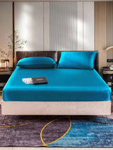 [Bleu Royal] SilkSilky-FR 22Momme Pure Soie Bedding Set 001,