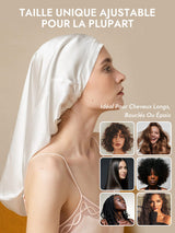 [Blanc] SilkSilky-FR Bonnets de Nuit 006