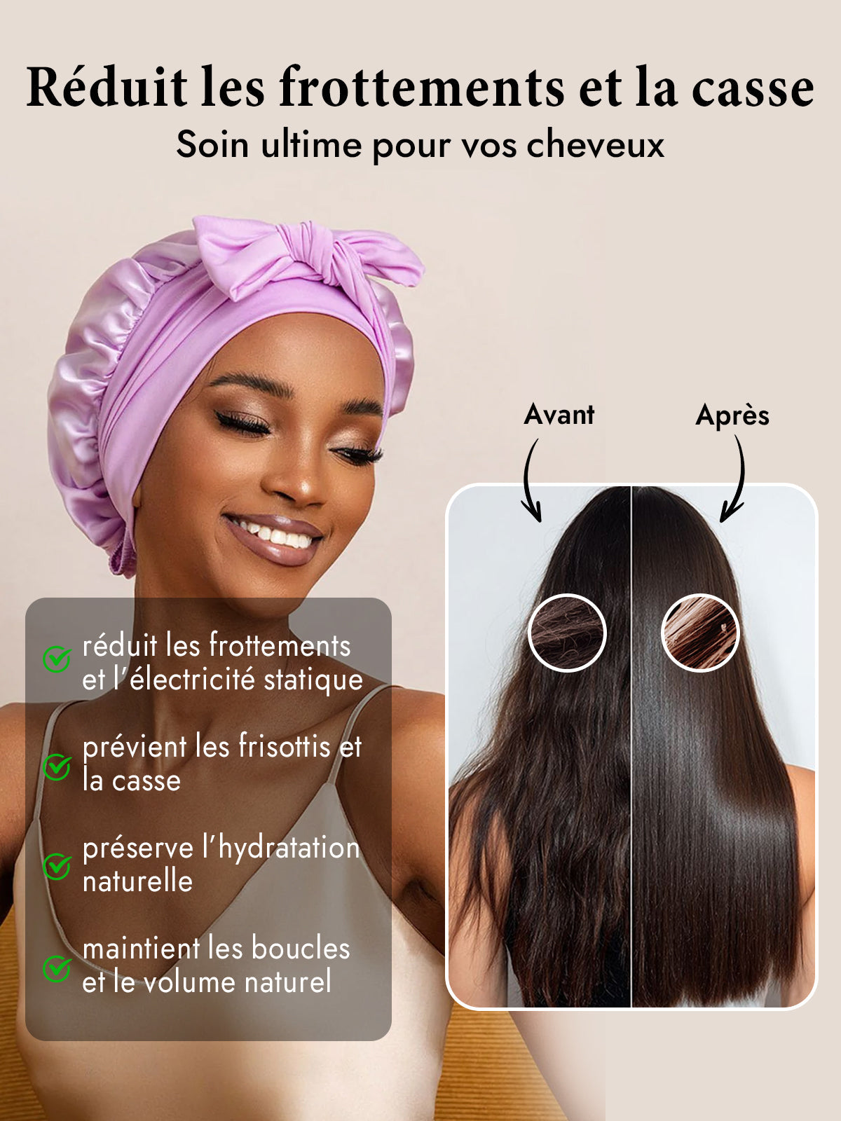 [Lavande] SilkSilky-FR Soie Sleep Cap 003