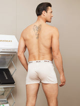 [Beige] SilkSilky-FR Pure Soie Mens Underwear 002,